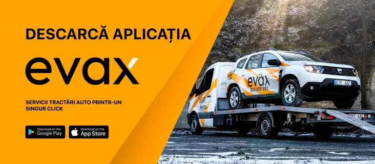 Aplicația EVAX pentru comandă evacuator auto din telefon