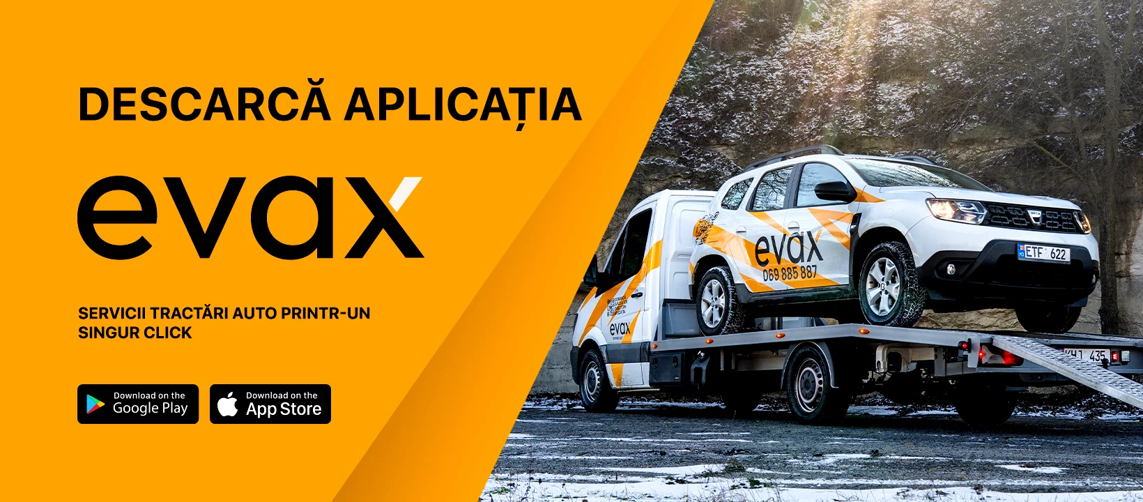 Aplicația EVAX pentru comandă evacuator auto din telefon